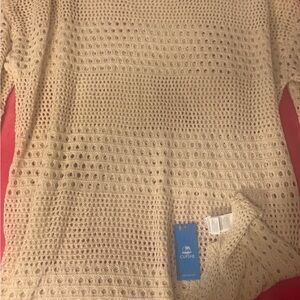 Cupshe Cream Sweater Crew & Scoop Necks